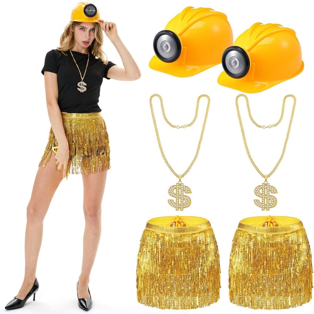 gold digger dress up Сrоknіt | Accessories | 536 2 Sets Costume Accessoriess Include Sequin USsnapprom